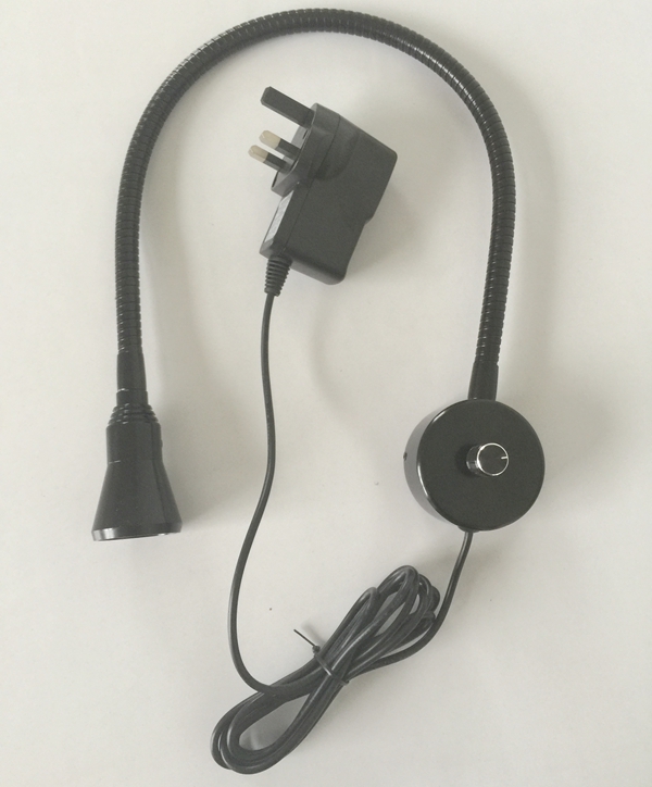 dimmable gooseneck bedside led wall light